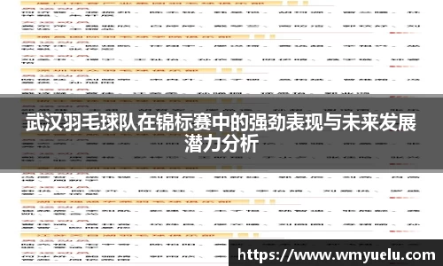 武汉羽毛球队在锦标赛中的强劲表现与未来发展潜力分析